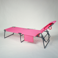 Chaise longue pliante d'extérieur pour la plage, le bord de la piscine, le balcon, le patio, fauteuil inclinable portable avec trou pour se bronzage sur le ventre et oreiller-lit