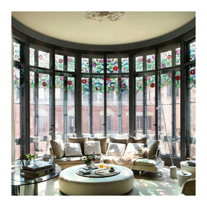 Grande fenêtre en <span class=keywords><strong>verre</strong></span> minimaliste moderne, cadre de <span class=keywords><strong>baie</strong></span> <span class=keywords><strong>vitrée</strong></span> en aluminium du sol au plafond avec siège pour maisons et panneaux de <span class=keywords><strong>verre</strong></span> - Product Image 1