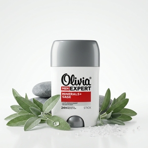 Minerals and <b>Sage</b> Men’s Antiperspirant Deodorant <b>Stick</b> for Long-Lasting Sweat and Odor Protection 50 g Olivia Men Expert - Product Image 1