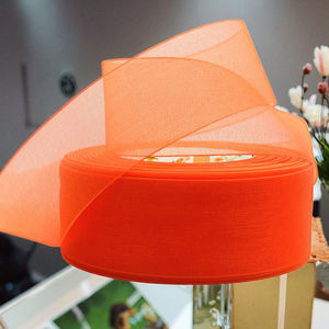 Pita <span class=keywords><strong>Organza</strong></span> tipis poliester Satin warna-warni lebar 3-75mm untuk pita rambut dan kemasan hadiah bahan poliester 100% - Product Image 6