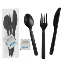 Service OEM 100% Plastique PLA Couverts jetables de qualité entièrement compostable Ensemble cuillère fourchette couteau biodégradable