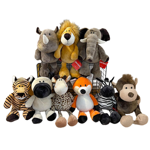 Personalizable de peluche realista Tigre elefante mono leopardo jirafa mapache muñeca simulación bosque animales selva juguetes de peluche - Product Image 1