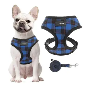 La Venta caliente más barata más popular cómodo acolchado ajustable perro mascota arnés chaqueta conjunto