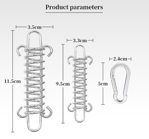 Outdoor Camping Zelt Feder haken Schnalle Hochfester Edelstahl Elastischer Kordel haken Sonnenschutz Befestigungs haken Feder hakens ch laufe - Product Image 5