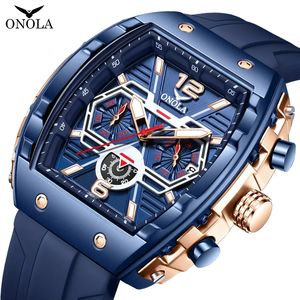 Orologio da polso da <span class=keywords><strong>uomo</strong></span> di moda ONOLA orologio da polso da <span class=keywords><strong>uomo</strong></span> Casual impermeabile orologio multifunzione in Silicone orologio al quarzo per <span class=keywords><strong>uomo</strong></span> 6852 - Product Image 4