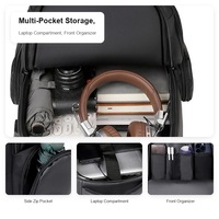 Sac à dos pour ordinateur portable, idéal pour les voyages d'affaires, au design épuré et élégant, imperméable, avec poche frontale, léger, polyvalent, robuste et de qualité supérieure