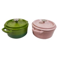 Casserole en fonte émaillée multifonctionnelle Four hollandais avec couvercle