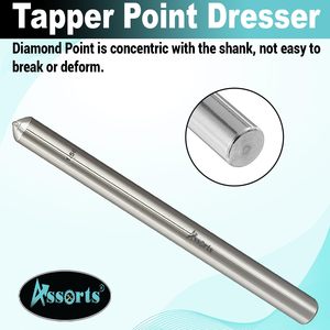 Ksserts Diamond Dresser Single Point 1/2 In X 6 In pour meuleuse à banc, forme cylindrique, construction collée - Product Image 5
