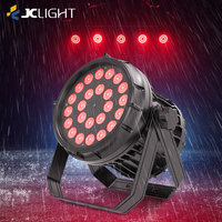 Projecteur LED PAR extérieur DMX512 activé par le son, 24 LED RGBW 4-en-1, 24 x 10 W, étanche, pour DJ et discothèque