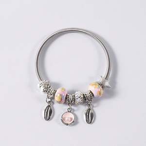 Pulsera de Cuentas con Colgante de Concha y Perla de la Serie Retro Oceánica, con Estrella de Mar y Corazón, Venta al por Mayor - Product Image 5