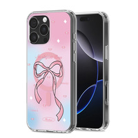 Coque de téléphone PC antichoc à motif papillon mignon avec chargement sans fil magnétique pour iPhone 17Air 16 15 14 13 12 11promax