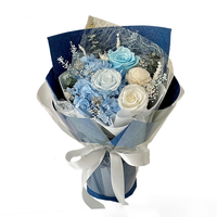 Luxuriöser Konservierter Blumenrahmen Lila Rose-Hortensie Wanddekoration für Romantische Hochzeit Jubiläumsgeschenk Heimdekoration Nach Maß