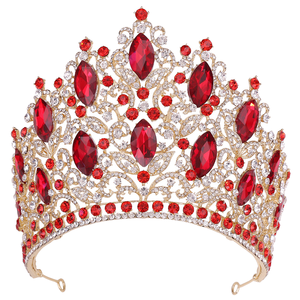 HP5223 Queen Crown Tiara Headpiece 5,5 pulgadas Aleación de alta calidad boda <span class=keywords><strong>postizo</strong></span> Rhinestone diamante para Festival de mujeres - Product Image 1