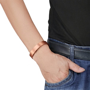 Bracelet à breloques personnalisé en cuivre pur à 99,9 %, unisexe, vintage, magnétique, ajustable, bijoux en forme de boule, motif Viking - Product Image 4