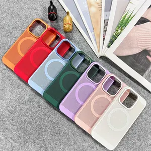 Phần cứng ống kính khung điện thoại Back Cover Đối với iPhone 14 13 12 Pro Max phí không dây từ trường hợp điện thoại tản nhiệt vỏ