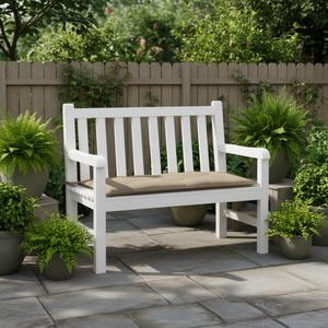 Coussin de banc de jardin en tissu Oxford 39,4x19,7x2,8 pouces, taupe, amovible, lavable, toutes saisons - Product Image 2