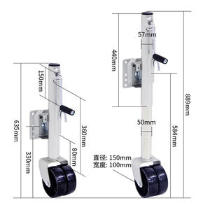 Soporte de gato de remolque de doble rueda de 6 pulgadas, guía universal, accesorios de remolque de <span class=keywords><strong>Caballero</strong></span>, yate, ATVUTV, enganche de remolque RV - Product Image 2