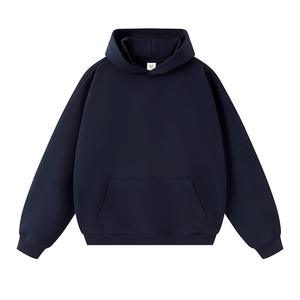 Sweat-shirt à capuche épais en coton de haute qualité pour homme, coupe oversize, personnalisable avec logo, vierge - Product Image 2