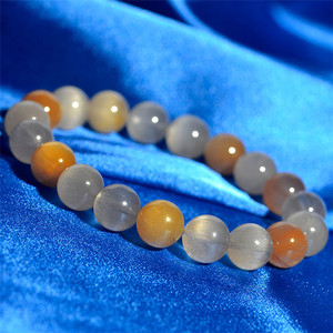 Bracelet en cristal œil de chat blanc naturel de haute qualité, bracelet en pierre œil de chat pour homme et femme, bracelet en cymophane - Product Image 2