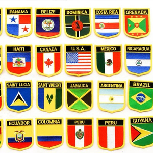 Tùy Chỉnh Ấn Độ Hình Dạng Lá Chắn Quốc Gia Cờ Thêu Chiến Thuật Vá Huy Hiệu Sắt-On/Sew-On Ren Dệt Nhựa Móc Ủng Hộ - Product Image 5