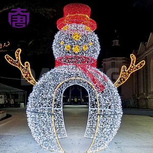Luces Decorativas de Navidad LED Personalizables con Forma de Muñeco de Nieve, Luces de Navidad para Exteriores de Hierro Resistentes y Seguras en Varios Colores - Product Image 3