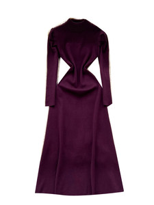 Abiti Lunghi Eleganti da Donna con Maniche a Sbuffo e Vita Alta in Maglia per <span class=keywords><strong>l</strong></span>'Autunno 2026 - Product Image 5