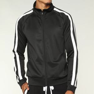 Ensemble de survêtement de sport slim fit personnalisé avec logo et bande latérale pour homme – Vente en gros - Product Image 4