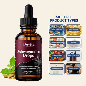 OEM Ashwagandha Drops Oral Liquid <b>Herbal</b> <b>Supplement</b> 1500mg High Strength Extract Dietary <b>Supplement</b> for Stress and Mood - Product Image 1