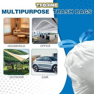 4 Gallon Moisture Proof <b>Shrink</b> Bag 1.1 Mil White Small Thick <b>Plastic</b> Wastebasket Liners for Shipping Home Office - Product Image 4