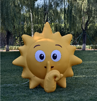 Ballon gonflable d'Oxford de mascotte de dessin animé géant jaune conçu sur mesure pour des événements de publicité extérieure