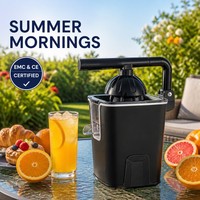 Groothandel elektrische citruspers met aangepaste logo, 2 afneembare kegels, ABS, makkelijk schoon te maken, lage minimale bestelhoeveelheid, rechtstreeks van de fabriek