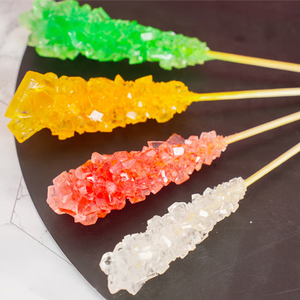 Sucettes en gros multicolores en forme de bâtonnets de cristal, agitateurs de thé et de café, sucettes aux fruits aromatisées aux cristaux de sucre candi - Product Image 5