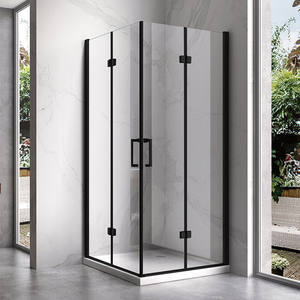 Suez usine approvisionnement <span class=keywords><strong>caravane</strong></span> 304 acier inoxydable sans cadre salle de bain verre pliant douche portes de douche - Product Image 1