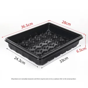 Juego de Cajas de Plástico PP Grandes para Plántulas, Rectangulares, de 24 y 48 Cavidades, con Bandejas de Almacenamiento para Germinación, Plantación y Cultivo - Product Image 4