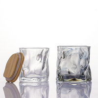 Mug à eau en verre transparent de luxe unique, design moderne et éblouissant, vide, 240 ml, 280 ml, arc-en-ciel, style nordique