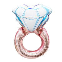 Globo de Aluminio con Forma de Anillo de Diamantes para Decoración de Fondo de Fiesta Nupcial