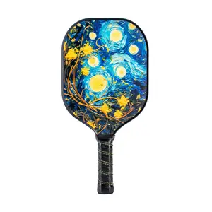 2024 raquetes de pickleball estampadas personalizadas, ferramenta esportiva de 13 mm de espessura, conjunto de raquetes de pickleball de choupo para prática, venda imperdível