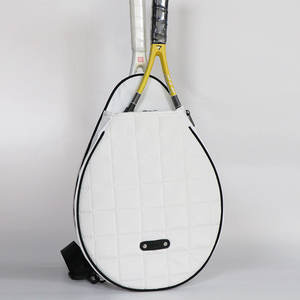 Housse <span class=keywords><strong>de</strong></span> Protection personnalisée pour raquette <span class=keywords><strong>de</strong></span> Tennis, couleur noire, blanche et bleue, <span class=keywords><strong>sac</strong></span> à bandoulière <span class=keywords><strong>de</strong></span> sport, housse <span class=keywords><strong>de</strong></span> tête - Product Image 3