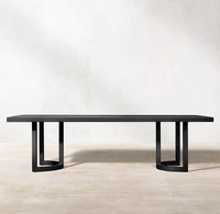 Ensemble de salle à manger d'extérieur moderne en aluminium thermolaqué, table carrée à plateau à lattes, fauteuil, coussin imperméable, mobilier de jardin et de terrasse