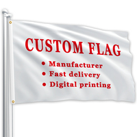 Publicidad banderas promocionales pancartas pluma país bandera 3x5 con logotipo estampado poliéster banderas de pared personalizadas