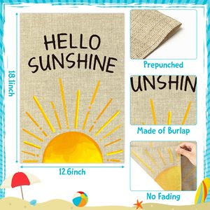 สวัสดี <span class=keywords><strong>Sunshine</strong></span> 12X18นิ้วธงสวนสองด้านธงโคลเวอร์รู้สึกแบนเนอร์ธงสำหรับลานกลางแจ้งสิ่งอำนวยความสะดวกการศึกษา - Product Image 2