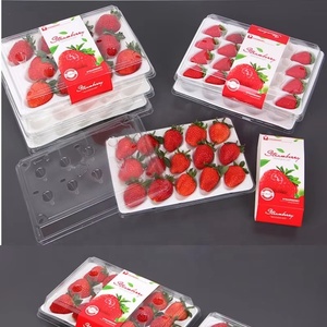 Caja de Embalaje Transparente Personalizable para Fresas, con Diseño de Tamaño Personalizable, 20/24 Celdas, Desechable, con Revestimiento de Espuma de PE - Product Image 1