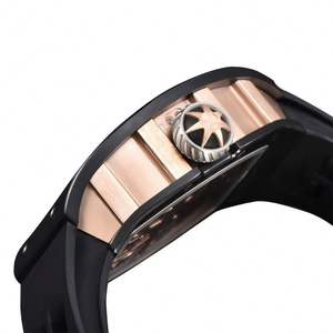 Reloj Mecánico Automático Personalizado de Alta Calidad con Movimiento Tourbillon, Esqueleto de Cerámica, Estilo Samurái para Hombre - Product Image 4