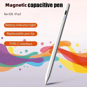 Stylet portable <span class=keywords><strong>pas</strong></span> <span class=keywords><strong>cher</strong></span> <span class=keywords><strong>pour</strong></span> <span class=keywords><strong>iPad</strong></span>, rejet de la paume, charge rapide, affichage LED, pointe remplaçable, détection d'angle d'inclinaison, actif - Product Image 2