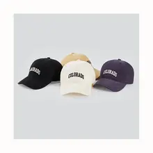 Unisex Cotton Korean Version Letter Pattern Baseball Cap Deepening Widened Soft-Top Hat Men Women Fashion Adjustable Caps