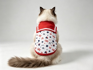 Gilet d'été respirant en maille pour animaux de compagnie, motif ancre <span class=keywords><strong>nautique</strong></span>, col marin anti-suffocation, vêtements pour chiens et chats – Vente chaude - Product Image 3