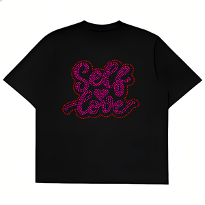 Neueste Selbstliebe-Strass-Transfers Großhandel Hochwertige Wärmeübertragungsfolie für T-Shirts - Product Image 4