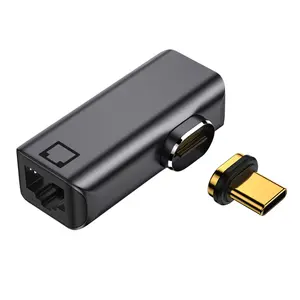 Manyetik adaptör USB C video projeksiyon adaptörü USB C USB/DP/MiniDP/VGA/RJ45 Gigabit Ethernet adaptörü HD için uygun