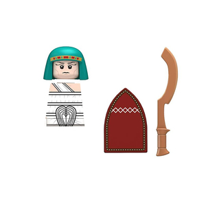 Figura de Construcción N313-320 - Soldado Faraón Nubio Egipcio Antiguo, Guardia de la Corte, Ejército, Tribu, Figura de Juguete de Plástico ABS para Ensamblar - Product Image 5