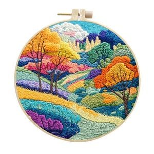 Kit de broderie florale XIXI, kit de bricolage complet, tissu en coton, formes de fleurs faites à la main, ruban, tous les accessoires essentiels pour la fête des mères - Product Image 6